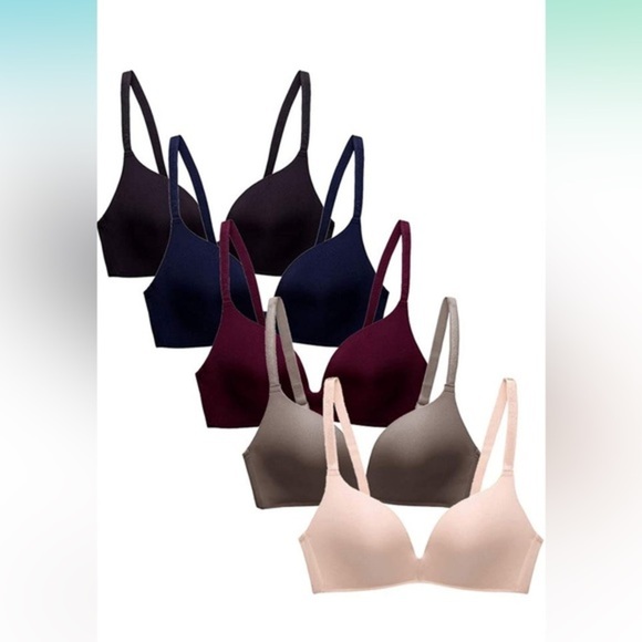 Other - 🆕 Pack of 5,Women Comfort No Wire Bras Seamless No Show Bra Pack